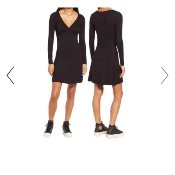 Nordstrom BP long sleeve black dress. Thin knit and stretchy - Picture 2 of 2